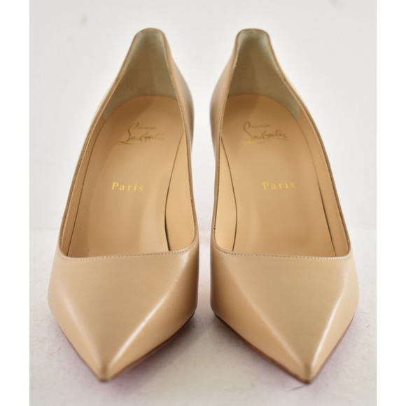 Christian Louboutin Condora 85 Nude Blush Kid Leather Pointed Toe Heel Pump 40 - Picture 7 of 13